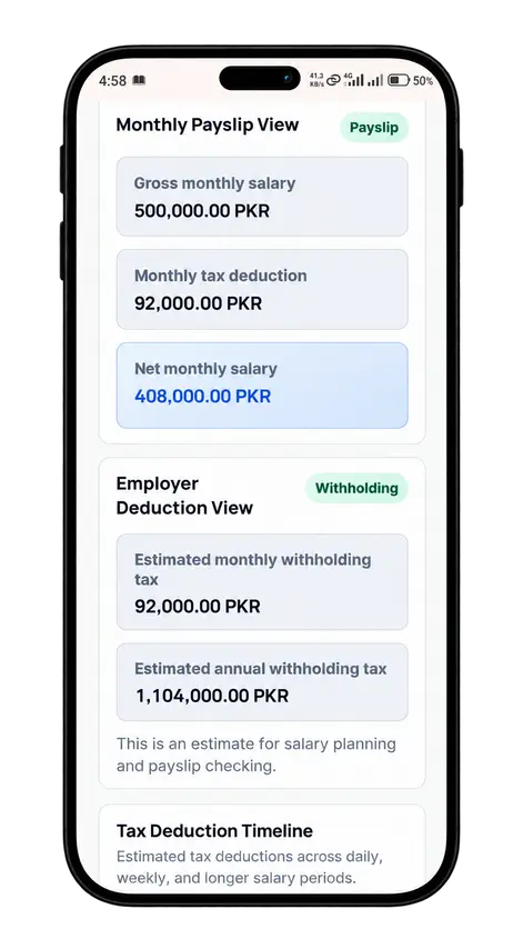 Income Tax Calculator Pakistan 2026-27 | Salary Tax Calculator 5 salary income tax calculator