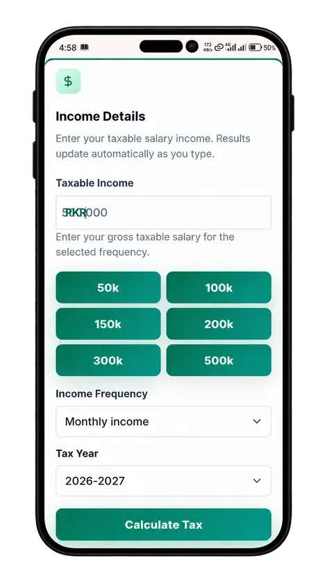 Income Tax Calculator Pakistan 2026-27 | Salary Tax Calculator 2 salary income tax calculator